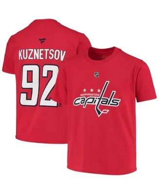 Big Boys Fanatics Evgeny Kuznetsov Red Washington Capitals Name and Number T-shirt