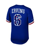 Men's Mitchell & Ness Julius Erving Royal Philadelphia 76ers Player Name Number T-shirt