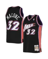 Men's Mitchell & Ness Karl Malone Black Utah Jazz 1998-99 Hardwood Classics Swingman Jersey