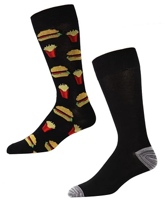 Men's Food Rayon From Bamboo Crew 2 Pair Pack Socks