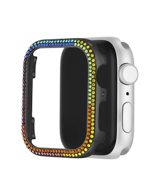 Steve Madden Women's Rainbow Crystal Protective Case designed for Apple Watch 44mm