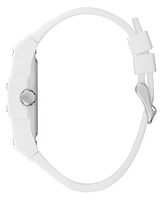 Guess Men's Multi-Function White Silicone Strap Watch 43mm