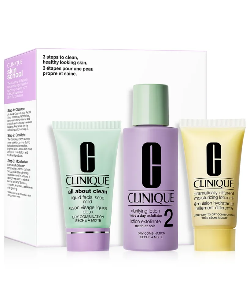 Clinique 3-Pc. Skin School Supplies Cleanse & Refresh Set