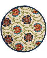 Nourison Home Aloha ALH19 4' x 4' Round Outdoor Area Rug