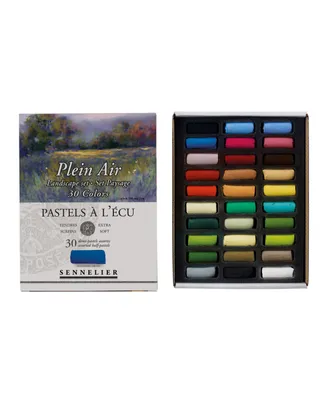 Sennelier Extra-soft Pastel Half Stick Plain Air Landscape Colors Set, 30 Piece