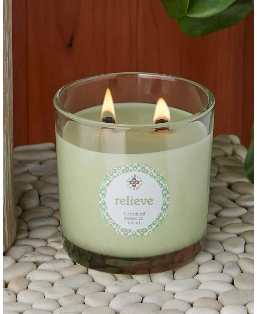 Seeking Balance 2 Wick Relieve Eucalyptus Menthol Spa Jar Candle, 12 oz