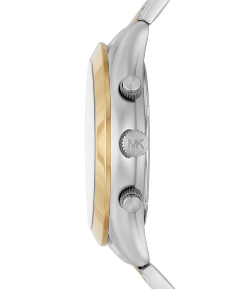 Michael Kors Men's Slim Runway Chronograph Two-Tone Stainless Steel Bracelet Watch 44mm - Two