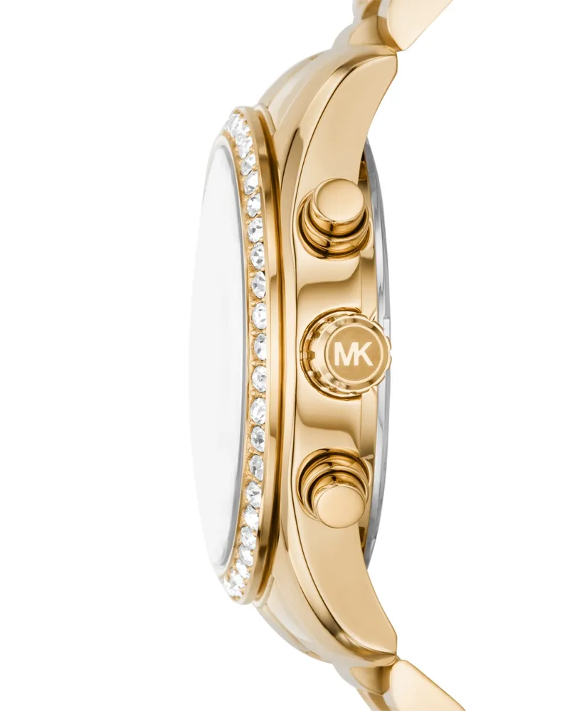 Michael Kors Women's Lexington Lux Chronograph Gold-Tone Stainless Steel Bracelet Watch 38mm - Gold