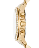 Michael Kors Women's Lexington Lux Chronograph Gold-Tone Stainless Steel Bracelet Watch 38mm - Gold