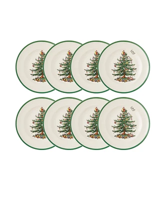 Spode Christmas Tree Dinner Plates, Set of 8