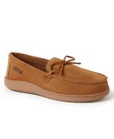 Dearfoams Men's Westboro Genuine Suede House Shoe Moccasin Slipper