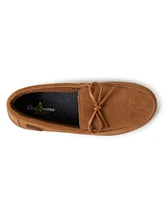 Dearfoams Men's Westboro Genuine Suede House Shoe Moccasin Slipper