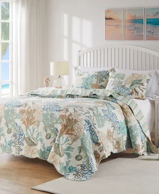 Greenland Home Fashions Atlantis Jade Quilt Set