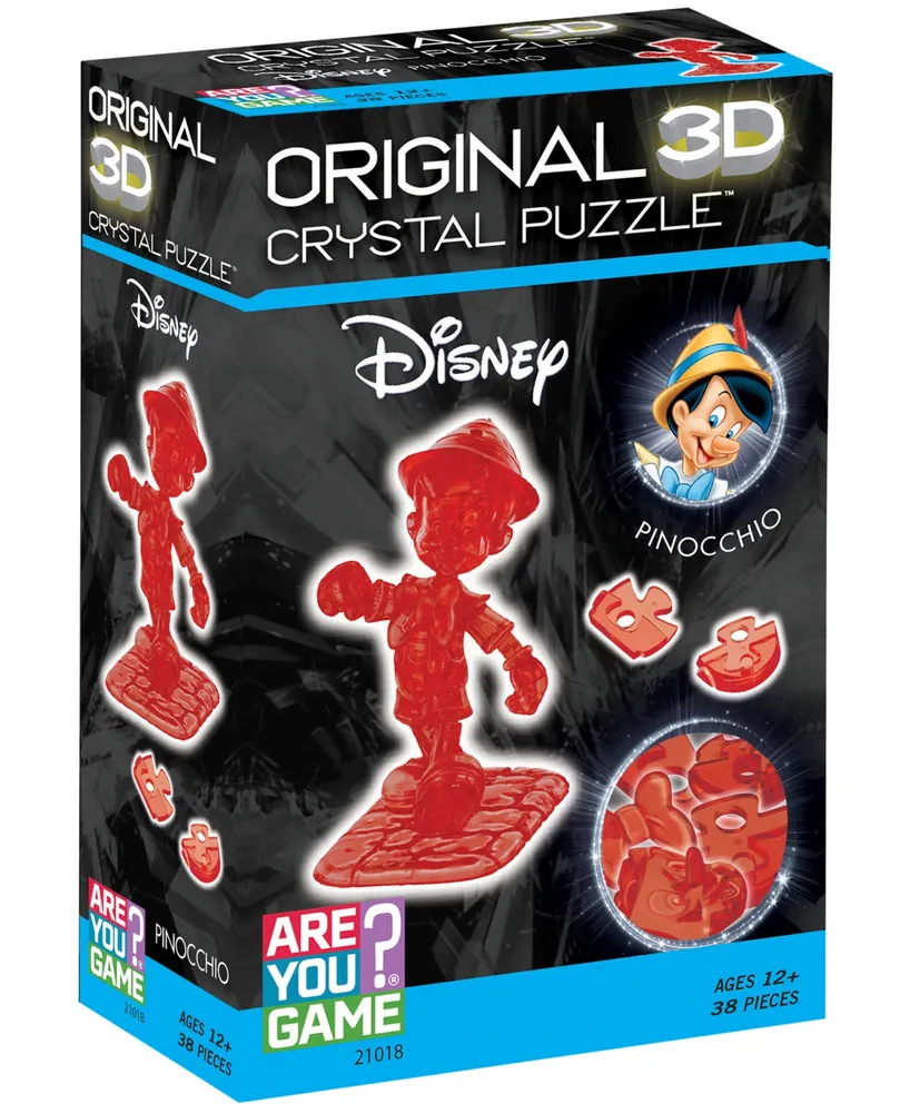 Areyougame 3D Disney Pinocchio Crystal Puzzle Set, 38 Piece