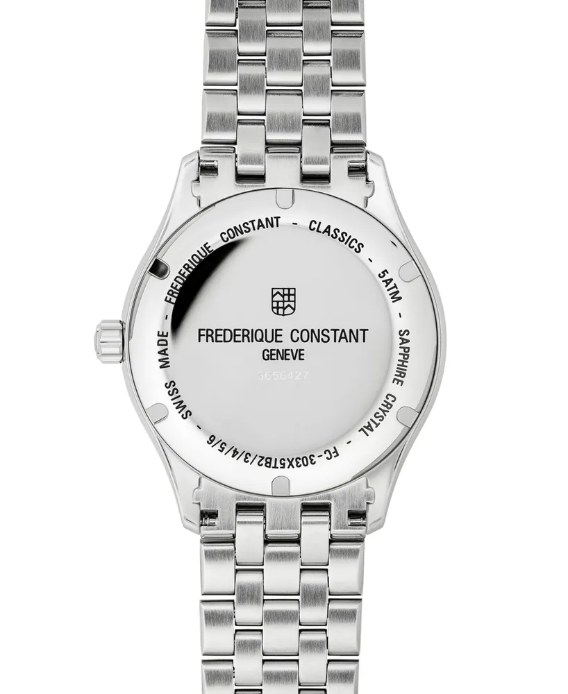 Frederique Constant Men's Swiss Automatic Stainless Steel Bracelet Watch 40mm - Silver