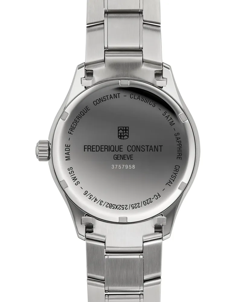 Frederique Constant Men's Swiss Classics Stainless Steel Bracelet Watch 40mm - Silver