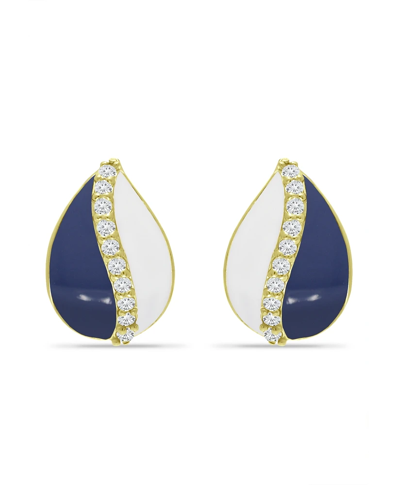 Giani Bernini Cubic Teardrop Huggie Hoop Earrings