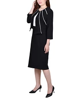 Ny Collection Women's 3/4 Sleeve Two Piece Dress Set