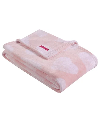 Betsey Johnson Dotted Heart Ultra Soft Plush Fleece Blanket, Full/Queen