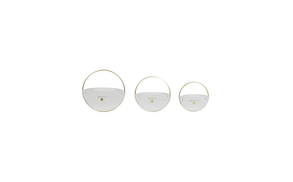 Metal Contemporary Planters, Set of 3