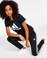 adidas Women's Essentials Warm-Up Slim Tapered 3-Stripes Track Pants, Xs-4X