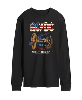 Men's Acdc About to Rock Long Sleeve T-shirt