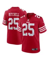 Men's Nike Elijah Mitchell Scarlet San Francisco 49Ers Team Player Game Jersey