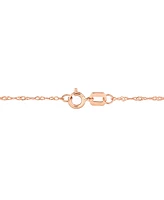 14K Rose Gold Garnet and Diamond Halo Necklace