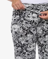 White Mark Plus Floral Paisley Palazzo Pants