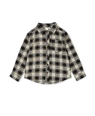 Cotton On Toddler Boys Rugged Long Sleeve Shirt with Pocket