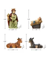 Glitzhome Resin Nativity Figurine Set