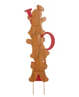 Glitzhome 46.75" Metal Joy Gingerbread Man Yard Stake