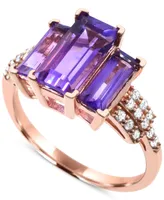 Amethyst (3-1/4 ct. t.w.) & Diamond (1/5 ct. t.w.) in 14k Rose Gold