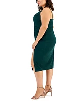 Emerald Sundae Trendy Plus Draped Midi Dress