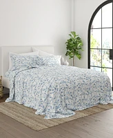ienjoy Home Ultra Soft Violets Pattern -Pc. Sheet Set