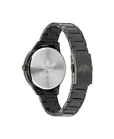 adidas Unisex Three Hand Edition Three Small Black Stainless Steel Bracelet Watch 36mm