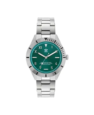 adidas Unisex Three Hand Edition Three Silver-Tone Stainless Steel Bracelet Watch 41mm