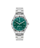 adidas Unisex Three Hand Edition Three Silver-Tone Stainless Steel Bracelet Watch 41mm