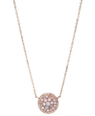 Val Mosaic Stainless Steel Necklace - Rose Gold