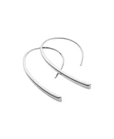 Sadie Stainless Steel Bevel Hoop Earring - Silver