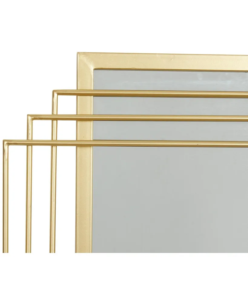 CosmoLiving by Cosmopolitan Glam Metal Wall Mirror, 36" x 24" - Gold