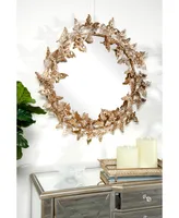 Glam Metal Wall Mirror, 28" x 28" - Gold