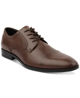 Alfani Men's Victor Faux-Leather Lace-Up Cap-Toe Dress Shoes, Created for Macy's