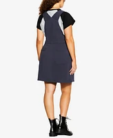 City Chic Women's Soft Pinafore Dress