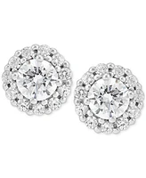 Grown With Love Igi Certified Lab Grown Diamond Halo Stud Earrings (2 ct. t.w.) in 14k White Gold