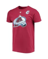 Men's Fanatics Joe Sakic Burgundy Colorado Avalanche Authentic Stack Retired Player Nickname and Number T-shirt