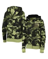 Women's New Era Green New York Yankees 2022 Mlb Armed Forces Day Camo Full-Zip Hoodie