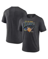 Men's Fanatics Heathered Charcoal Golden State Warriors 2022 Nba Finals Champions Zone Hoops Tri-Blend T-shirt