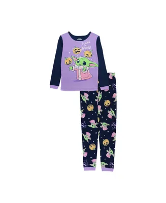 Big Girls Mandalorian T-shirt and Pajama, 2 Piece Set