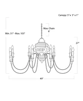 Regina Andrew Design Wood Carved Chandelier